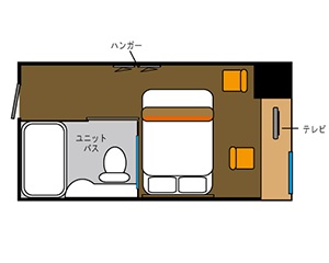 ダブルルーム 間取り図