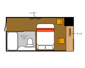 レディースダブルルーム 間取り図