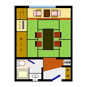 絶景和室 間取り図