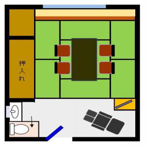 マッサージチェア付和室 間取り図